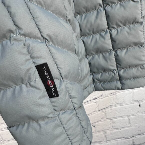 NWOT North Face‎ Men's ThermoBall Insulated Puffer Jacket, Size XL Tall, Grey - Picture 9 of 15